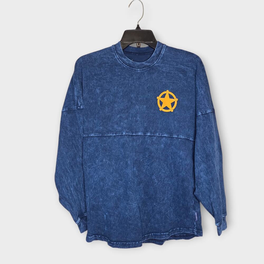 Disney Parks Toy Story Sheriff Woody Spirit Jersey Blue Women's XS - Picture 2 of 7